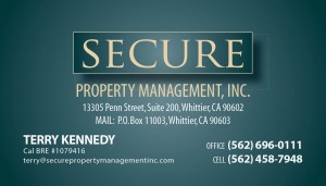 Business Card - Secure Properties Terry Kennedy.indd