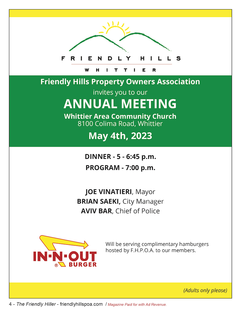 Annual Meeting May 4th